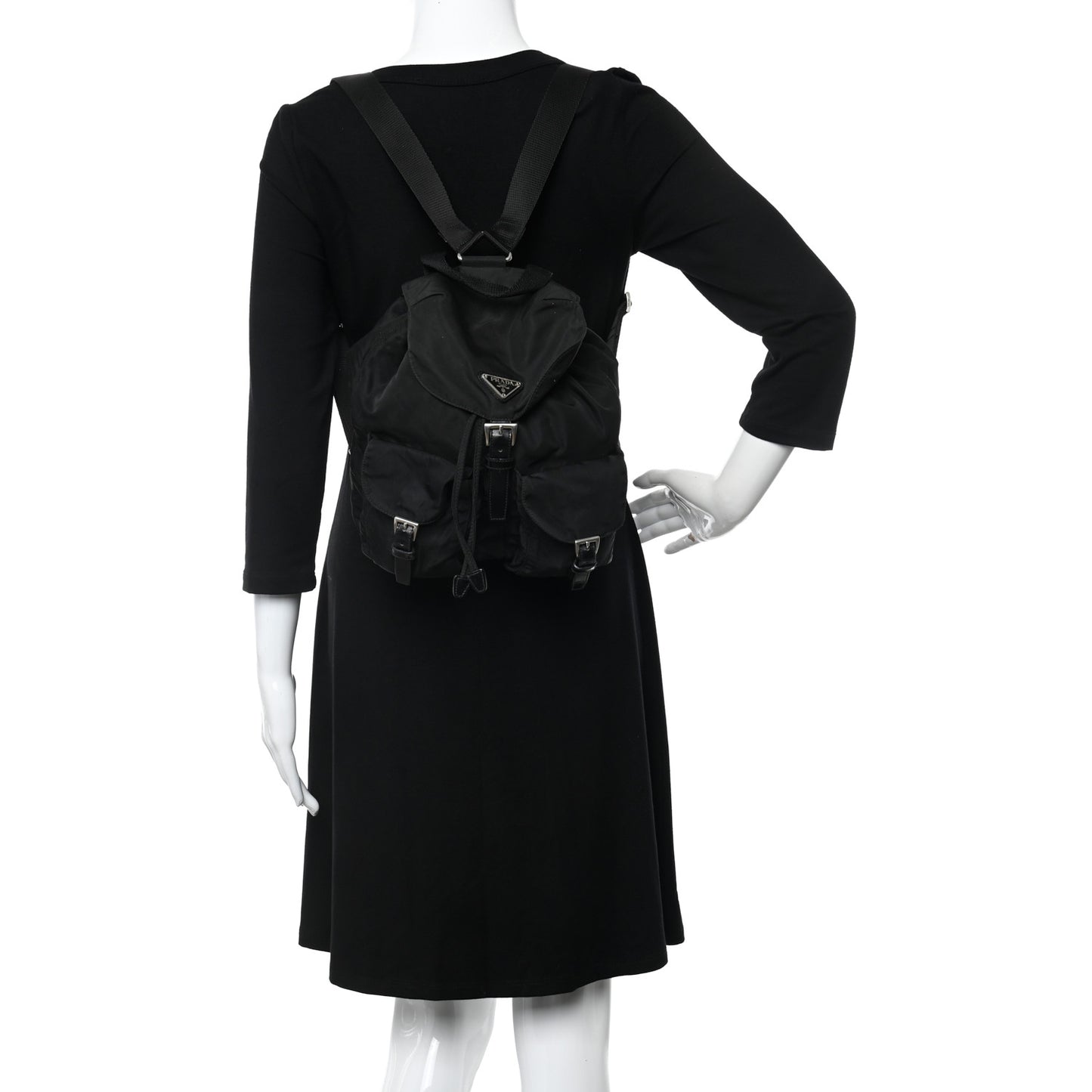 Tessuto Nylon Vela Small Backpack Black