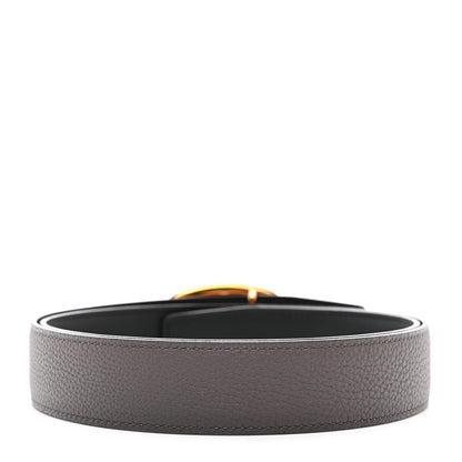 Hermes Box Togo 32mm Chaine D'Ancre Belt 85 34 Black Etain 2 of 6