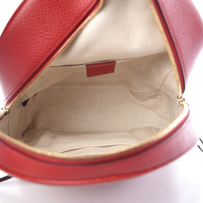 Gucci Pebbled Calfskin Soho Chain Backpack Red 5 of 10