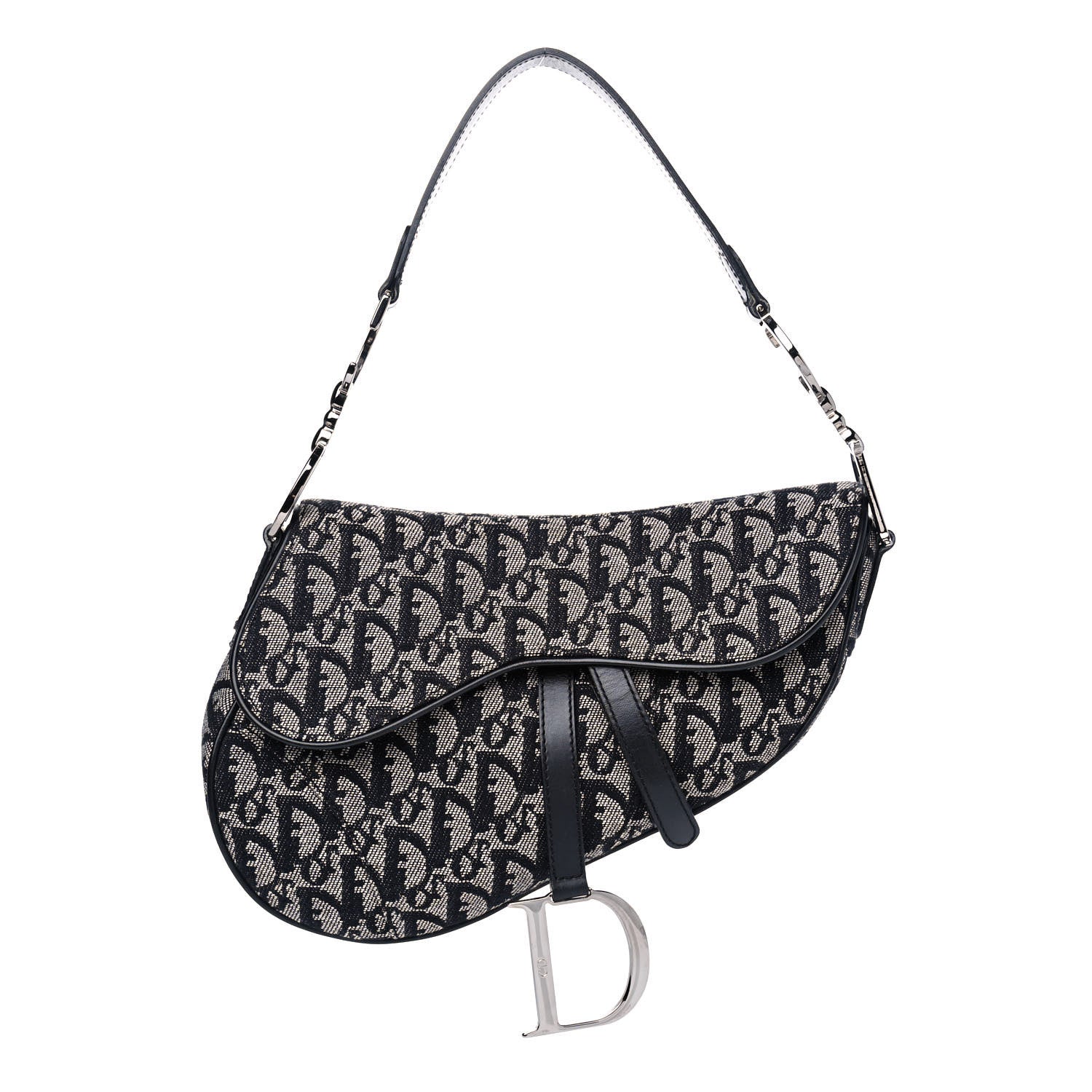 Christian Dior Monogram Saddle Bag Black 1 of 6