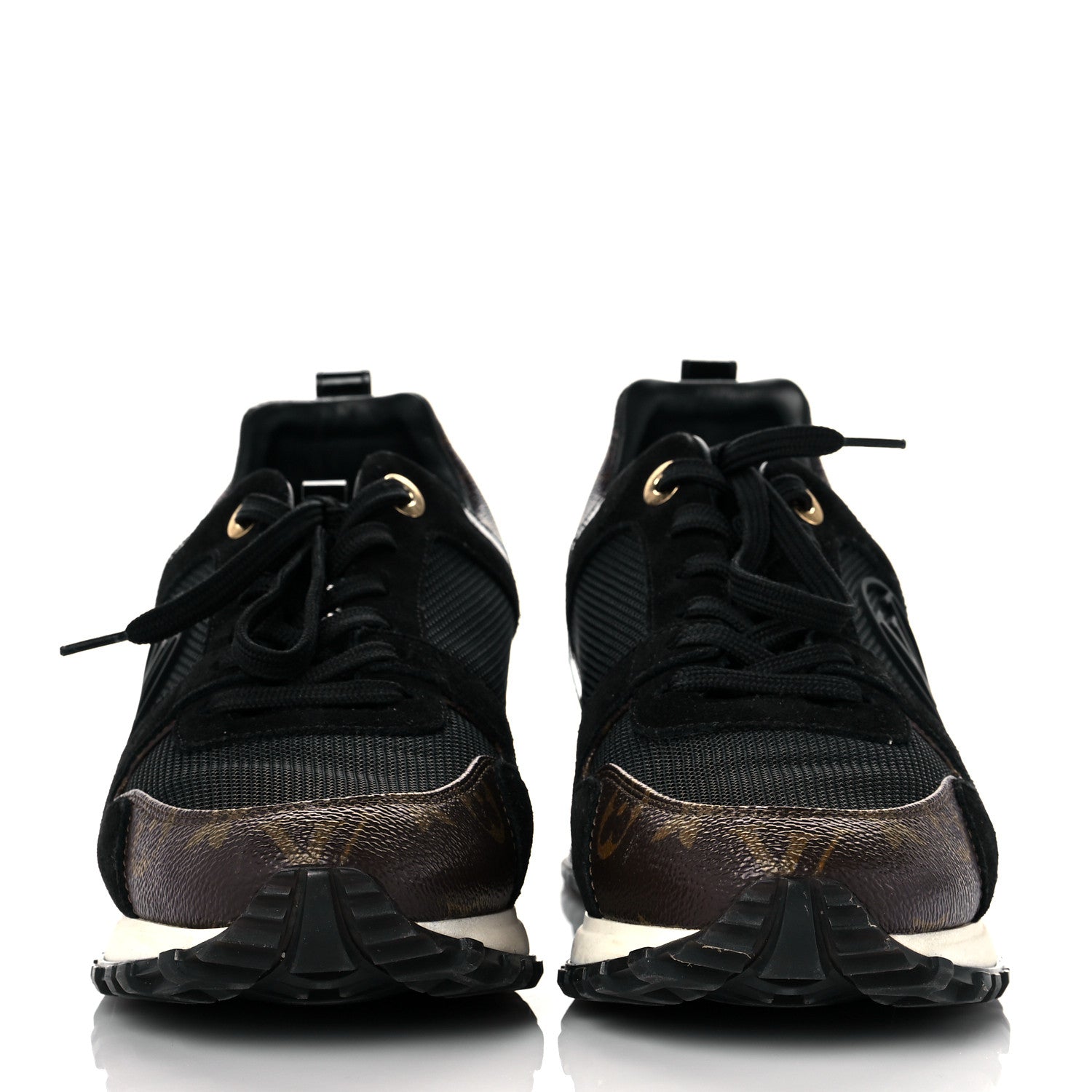 Louis Vuitton Suede Monogram Run Away Sneakers 37.5 Black 2 of 7