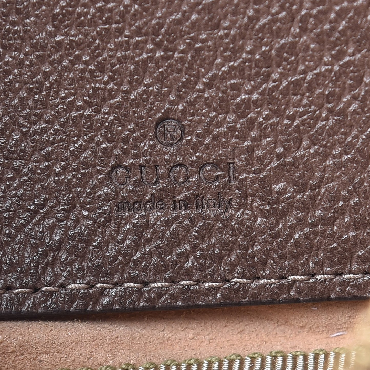 GG Supreme Monogram Ophidia Belted iPhone Case 95 38 Dark Brown