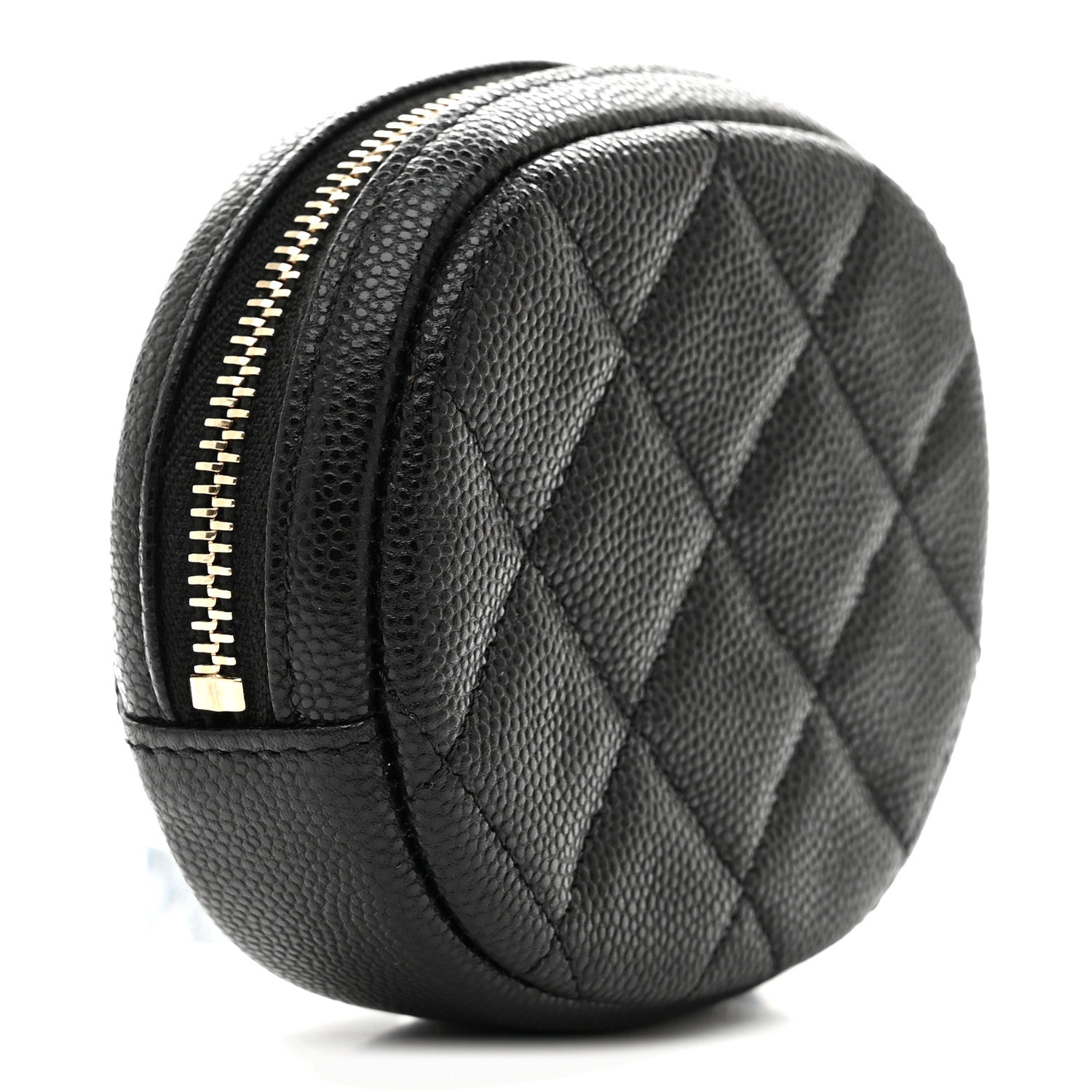 Chanel Caviar Quilted Zip Around Classic Coin Purse Black 3 of 8