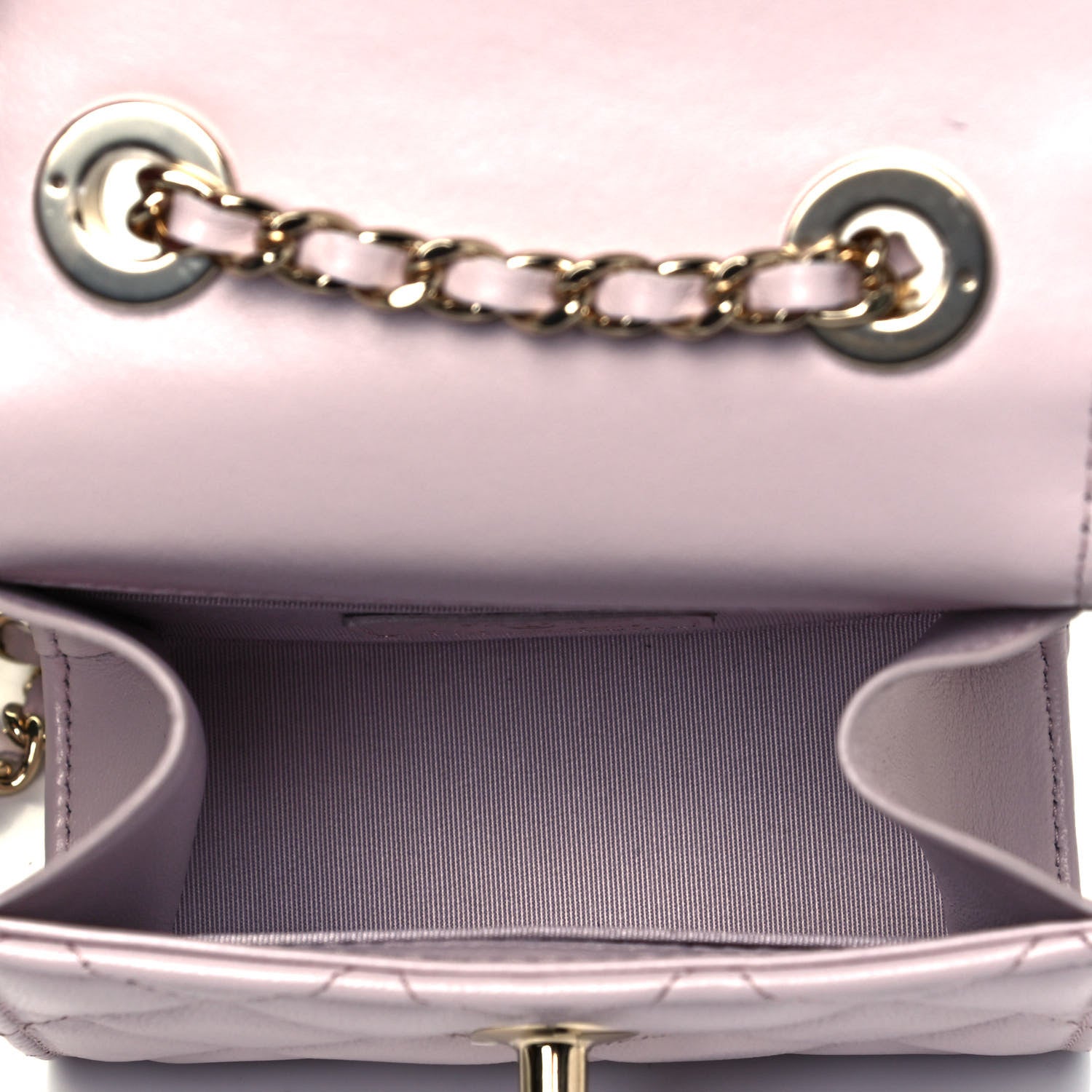 Chanel Lambskin Quilted Mini Trendy CC Clutch With Chain Light Pink 7 of 9