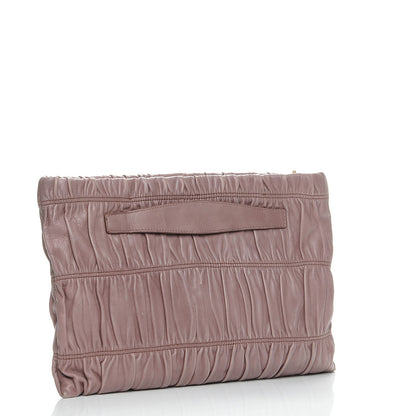 Prada Nappa Gaufre Clutch Dark Rose 4 of 9