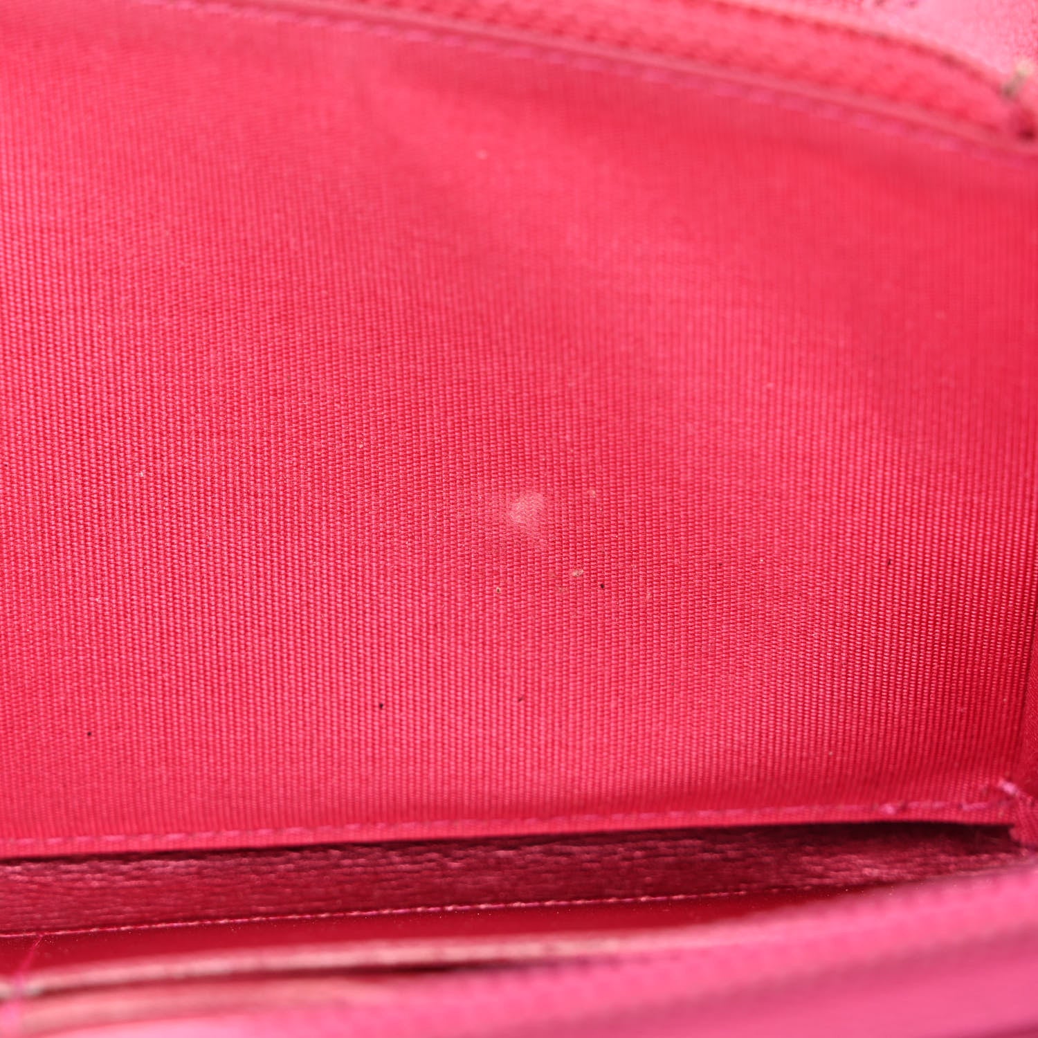 Chanel Metallic Patent Calfskin Quilted Boy L-Gusset Zip Wallet Pink 12 of 13