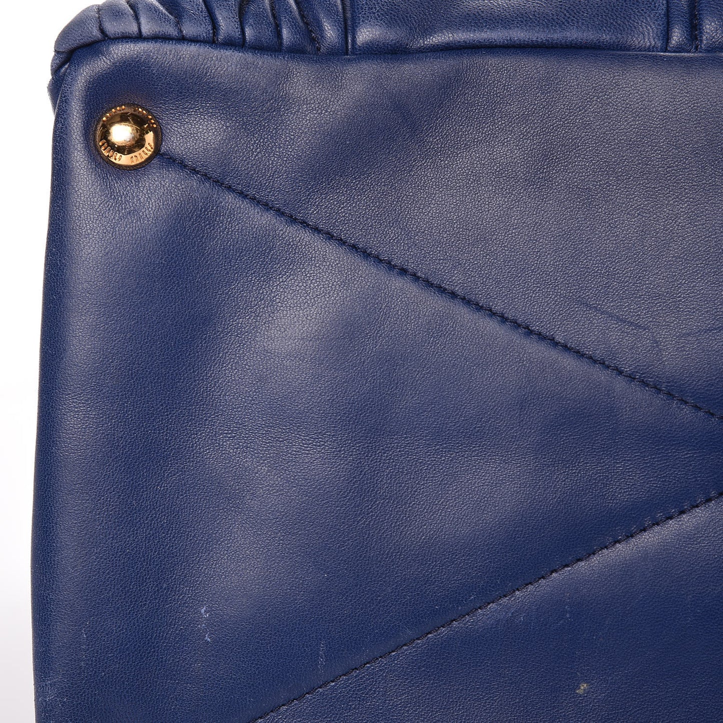 Nappa Matelasse Tote Blue