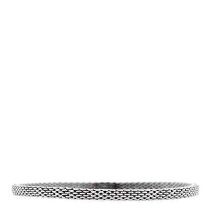 Tiffany Sterling Silver Narrow Somerset Mesh Bangle Bracelet 1 of 3