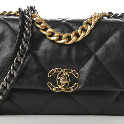 Chanel Goatskin Quilted Medium Chanel 19 Flap Black 8 of 11