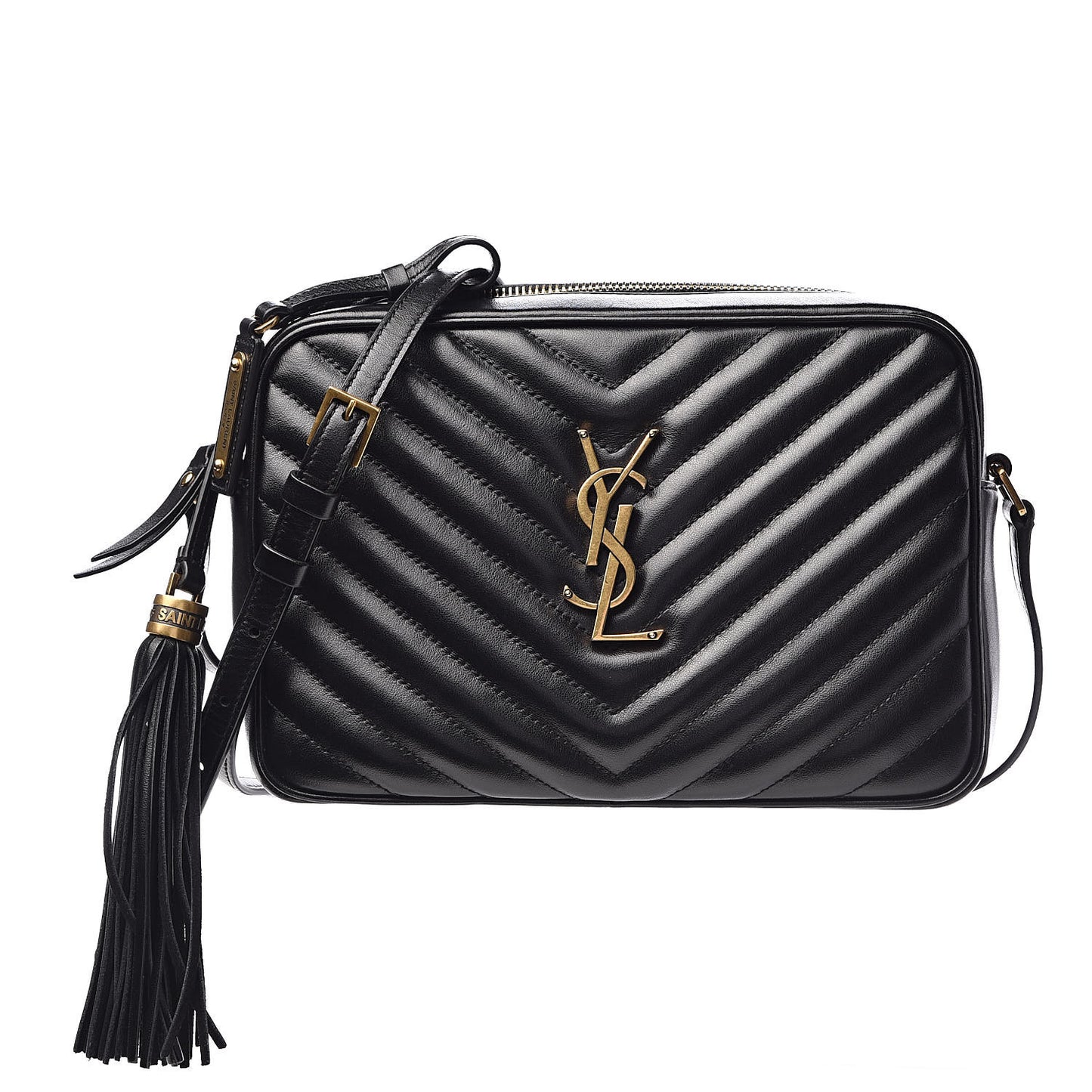 Calfskin Matelasse Monogram Lou Camera Bag Black