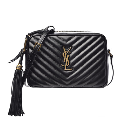 Saint Laurent Calfskin Matelasse Monogram Lou Camera Bag Black 1 of 10