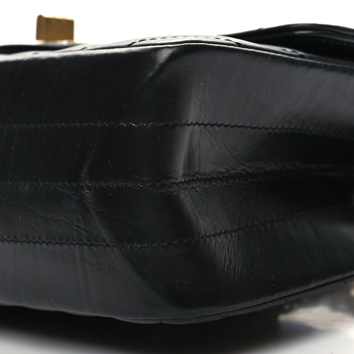 Aged Calfskin Chevron Quilted 2.55 Reissue Mini Flap Black