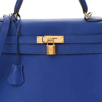 Hermes Togo Kelly Retourne 32 Bleu Electrique 8 of 11