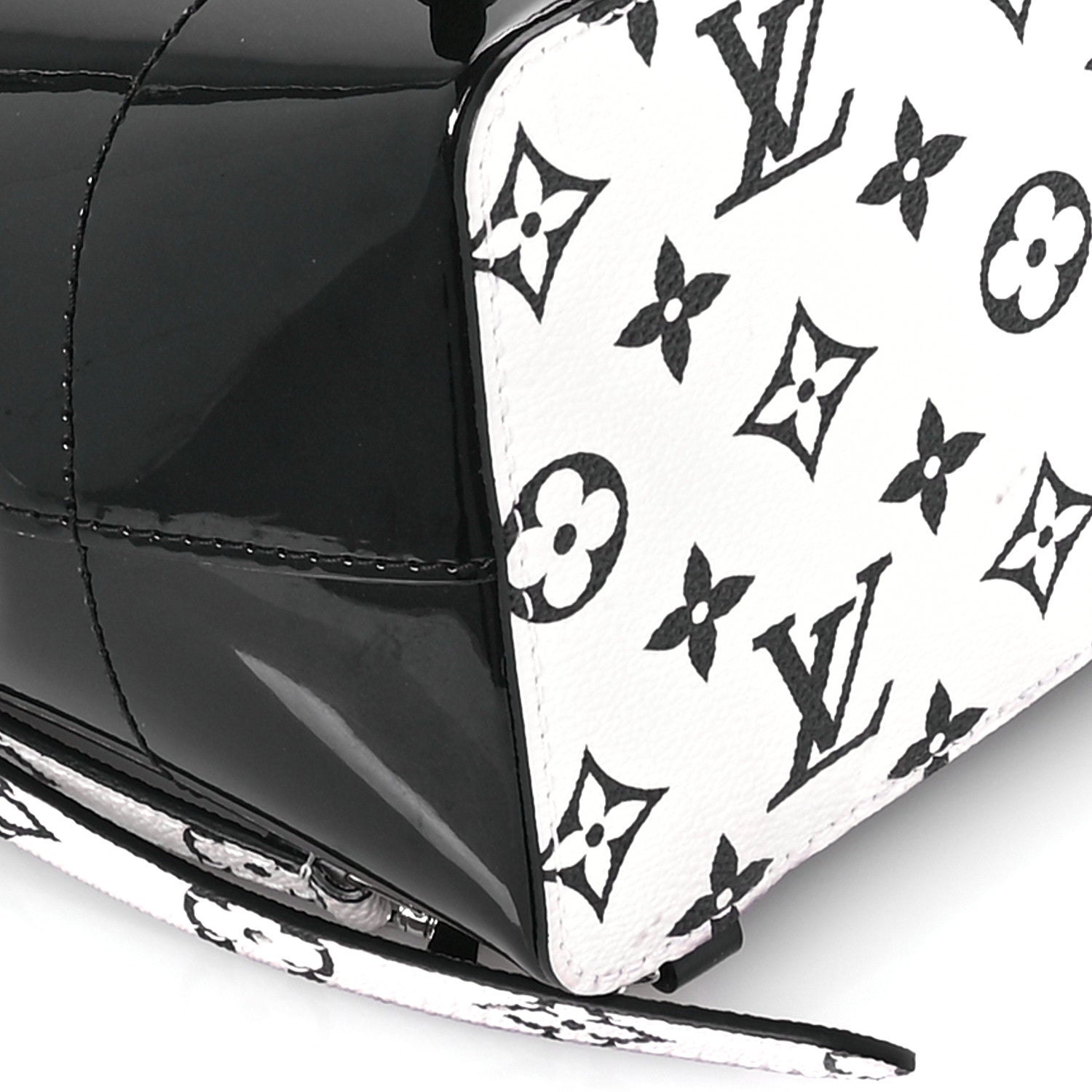 Louis Vuitton Patent Monogram Hot Springs Backpack Black White 9 of 10