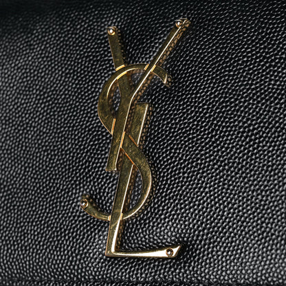 Saint Laurent Grain De Poudre Small Monogram Kate Satchel Black 12 of 12