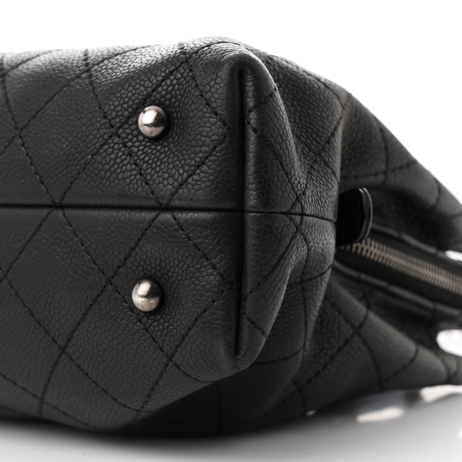 Chanel Grained Vegetal Calfskin Small Urban Shopping Tote Black 10 of 10