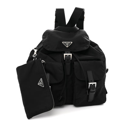 Prada Tessuto Nylon Saffiano Medium Backpack Black 3 of 10