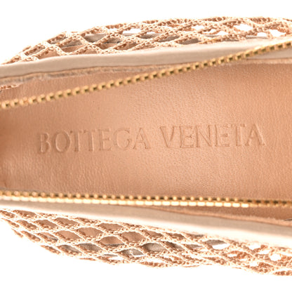 Bottega Veneta Mesh Calfskin Chain Stretch Pumps 37 Beige 7 of 10