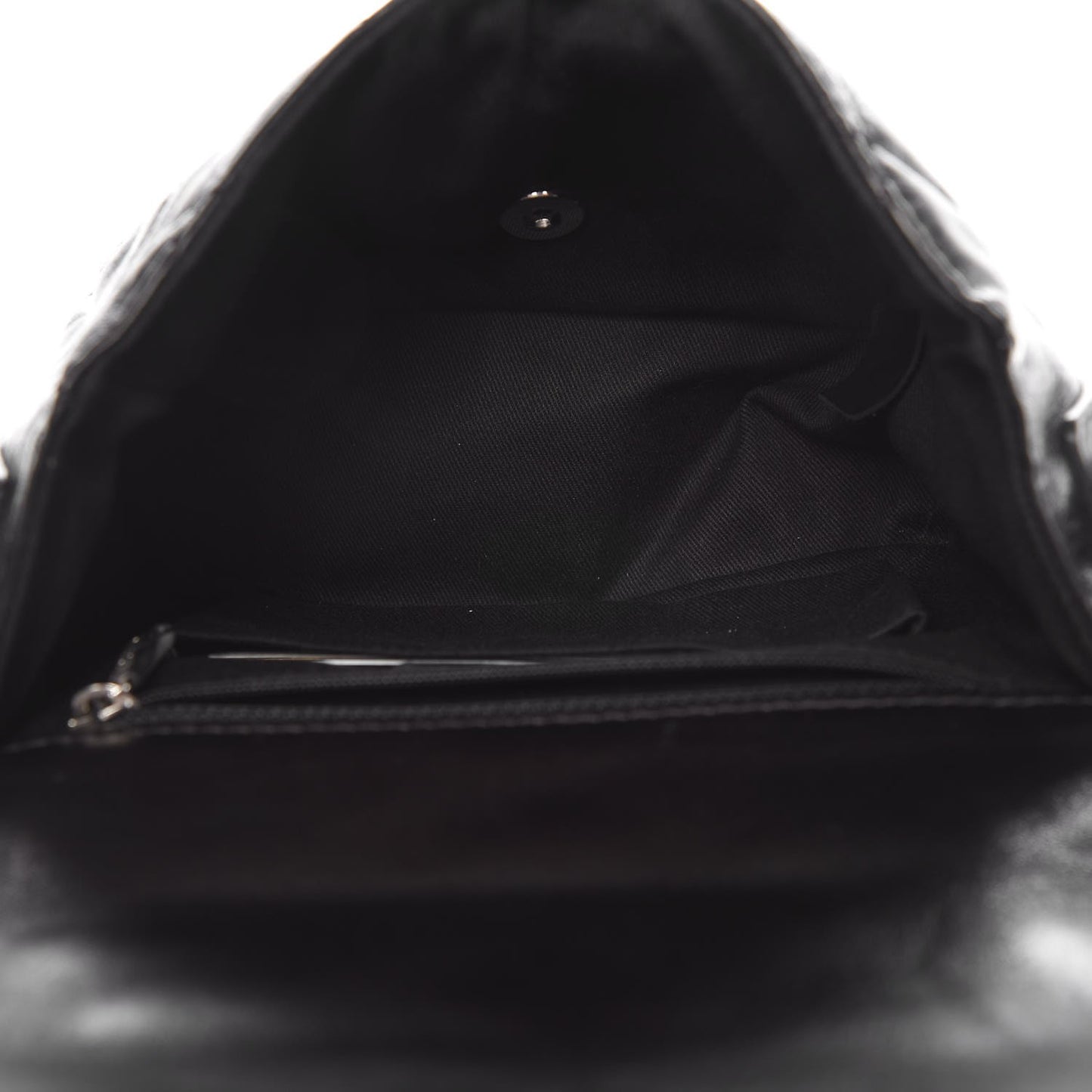Lambskin Quilted Messenger Bag Black