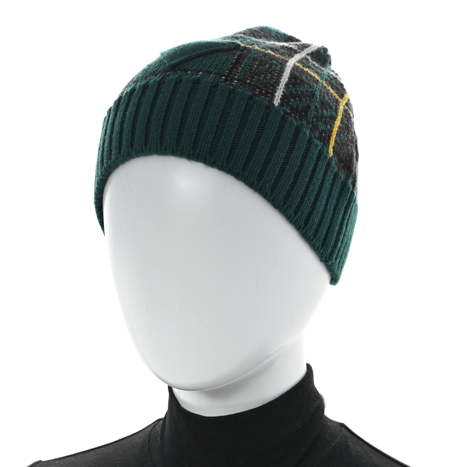 Prada Wool Cashmere Beanie Hat M Smeraldo 2 of 4
