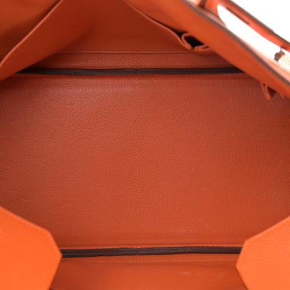 Hermes Taurillon Clemence JPG Shoulder Birkin II 42 Orange 5 of 15
