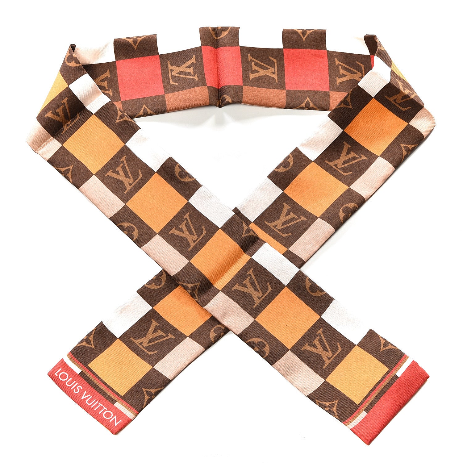 Louis Vuitton Silk Monogram Check Bandeau Beige 1 of 3