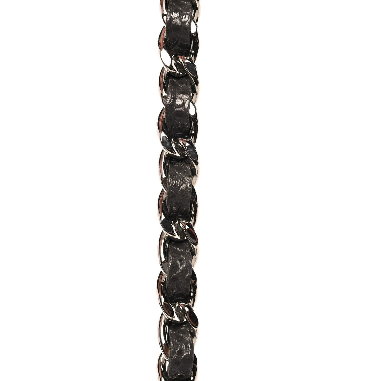 Metallic Caviar Timeless CC Wallet On Chain WOC Dark Silver