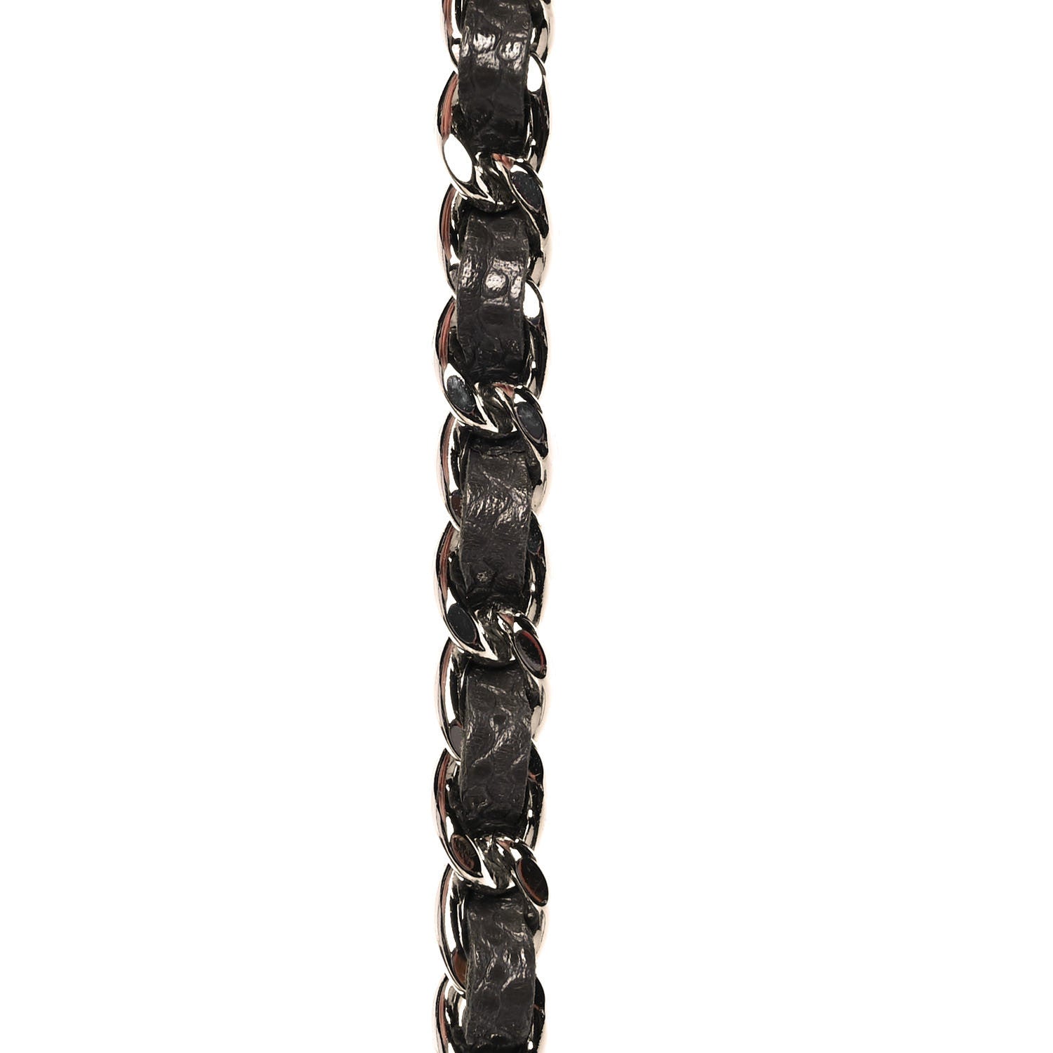 Chanel Metallic Caviar Timeless CC Wallet On Chain WOC Dark Silver 11 of 12