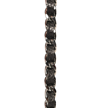 Chanel Metallic Caviar Timeless CC Wallet On Chain WOC Dark Silver 11 of 12
