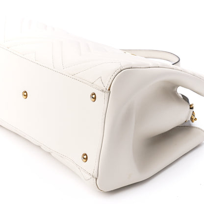 Gucci Calfskin Matelasse Small GG Marmont Tote White 12 of 12