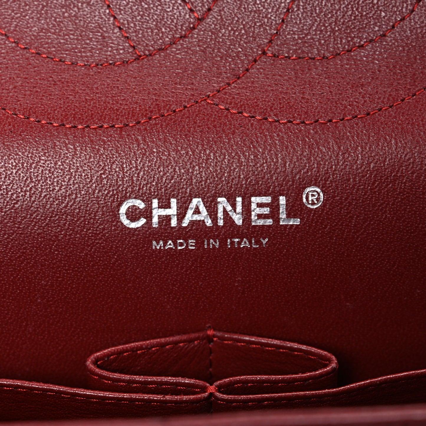 Caviar Quilted Jumbo Double Flap Dark Red