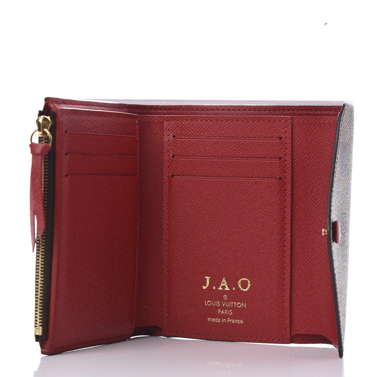 Damier Ebene Victorine Wallet Red