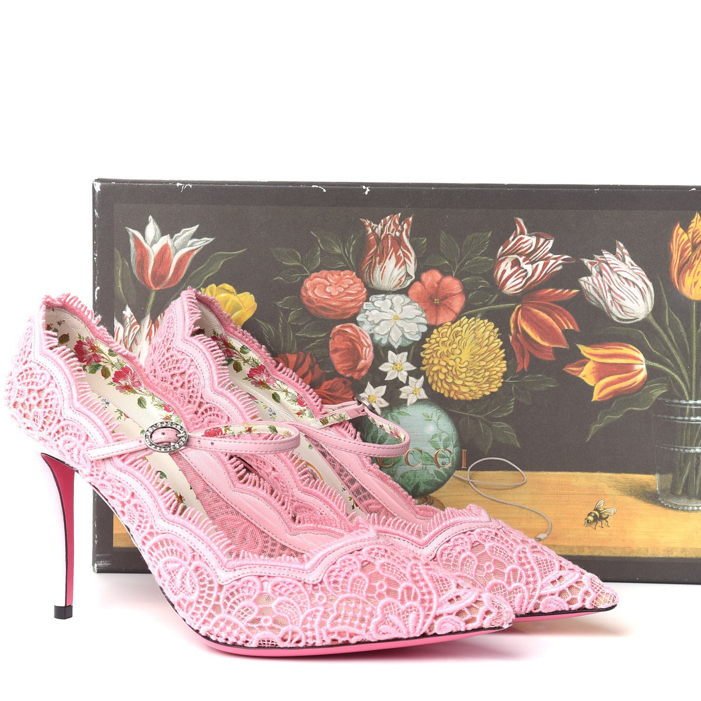 Lace Pizzo Venice Pumps 39 Sugar Pink