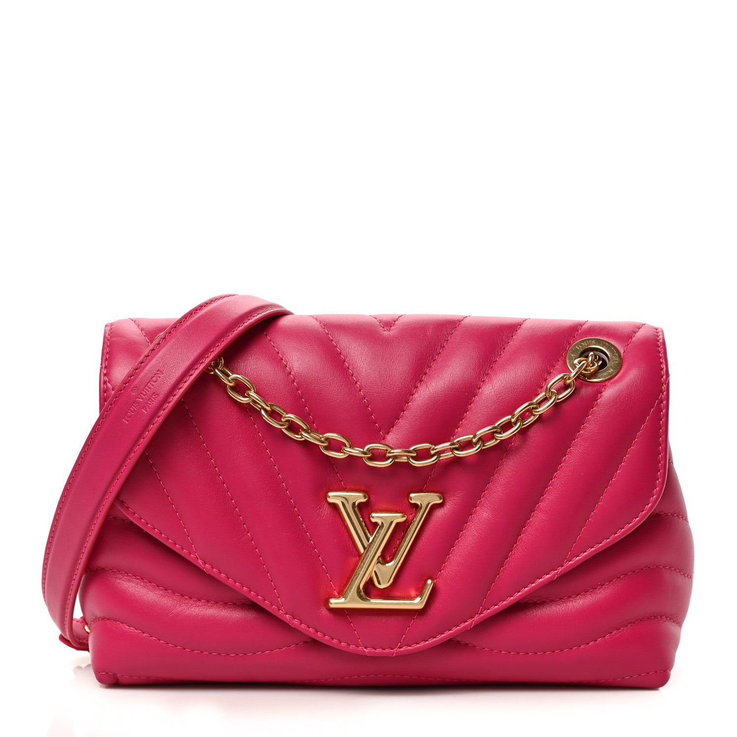 Louis Vuitton Calfskin LV New Wave Chain Bag Rose Freesia 1 of 8