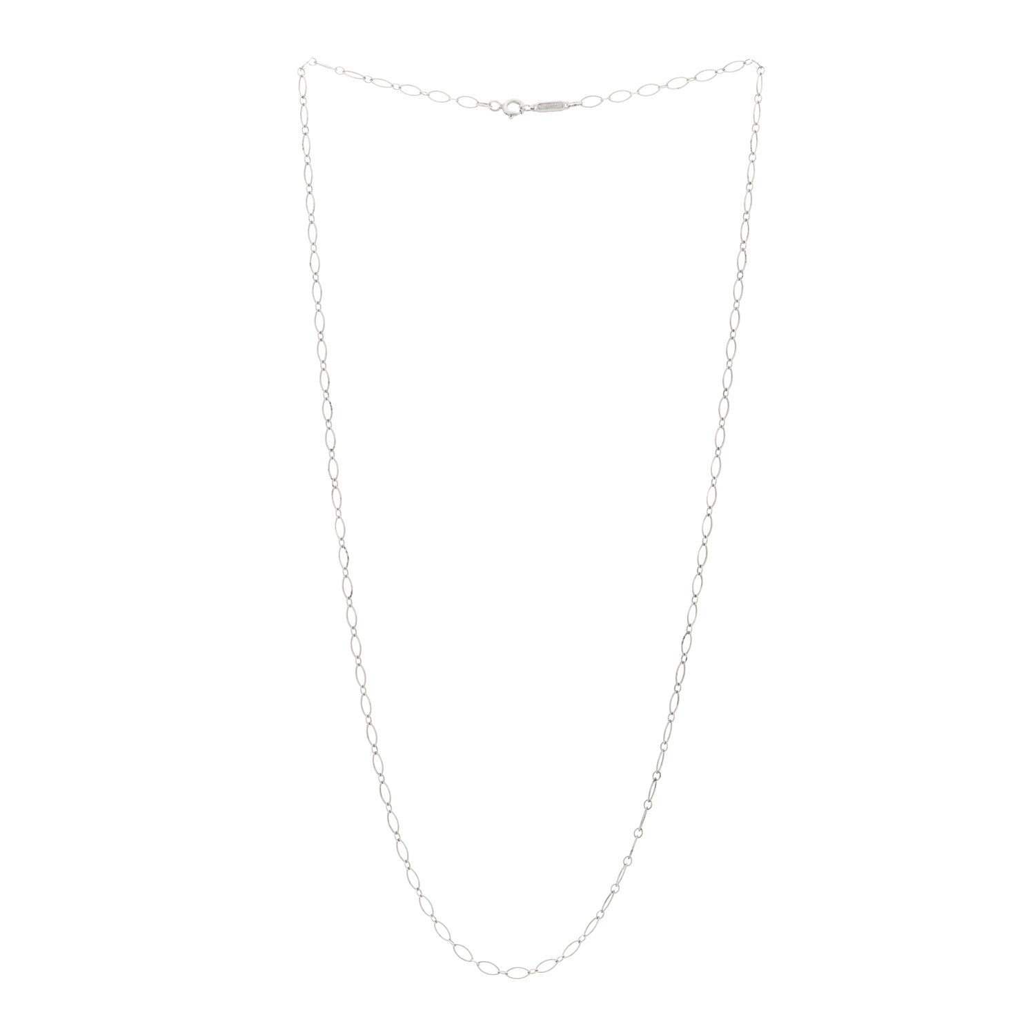Tiffany Sterling Silver Oval Link Chain Necklace 2 of 4