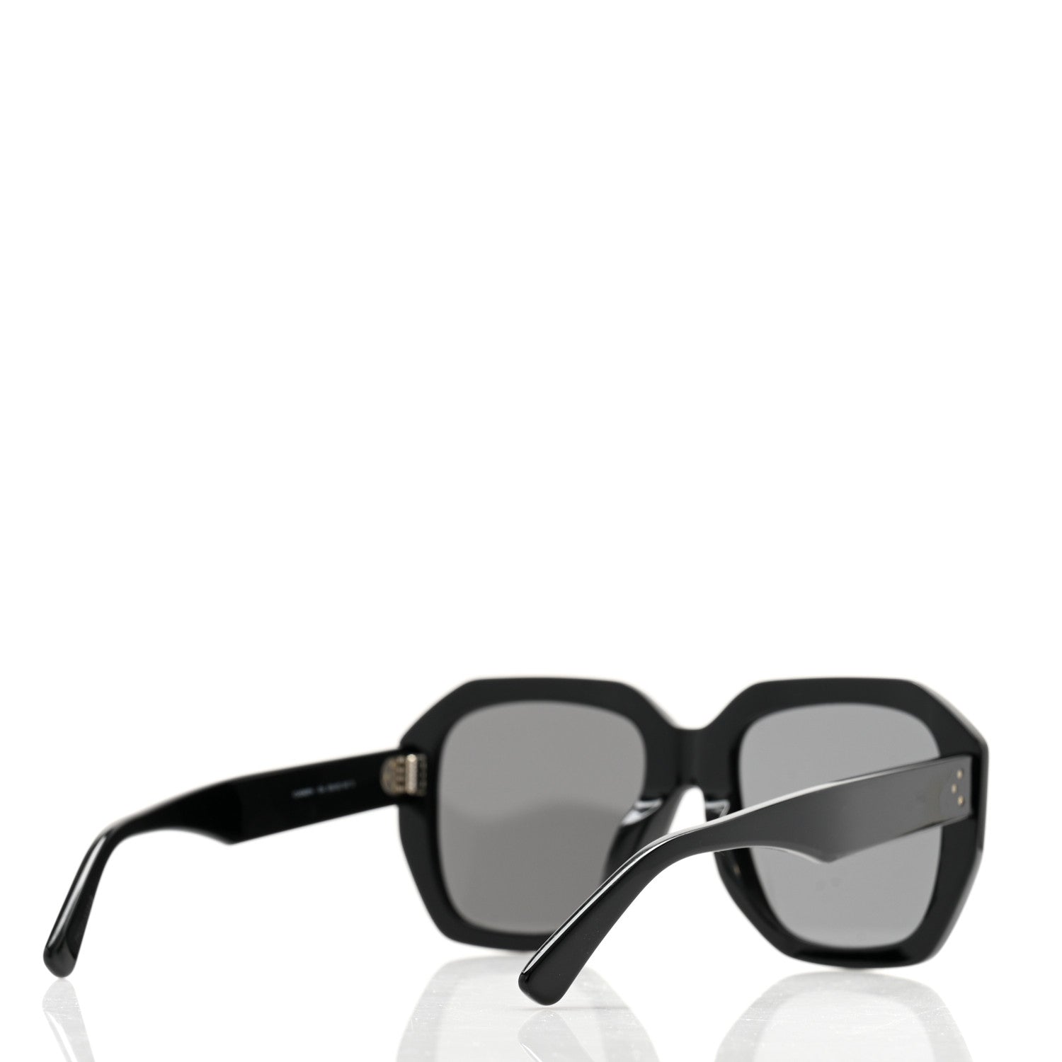 Celine Acetate Square Sunglasses CL4045FN Black 4 of 7
