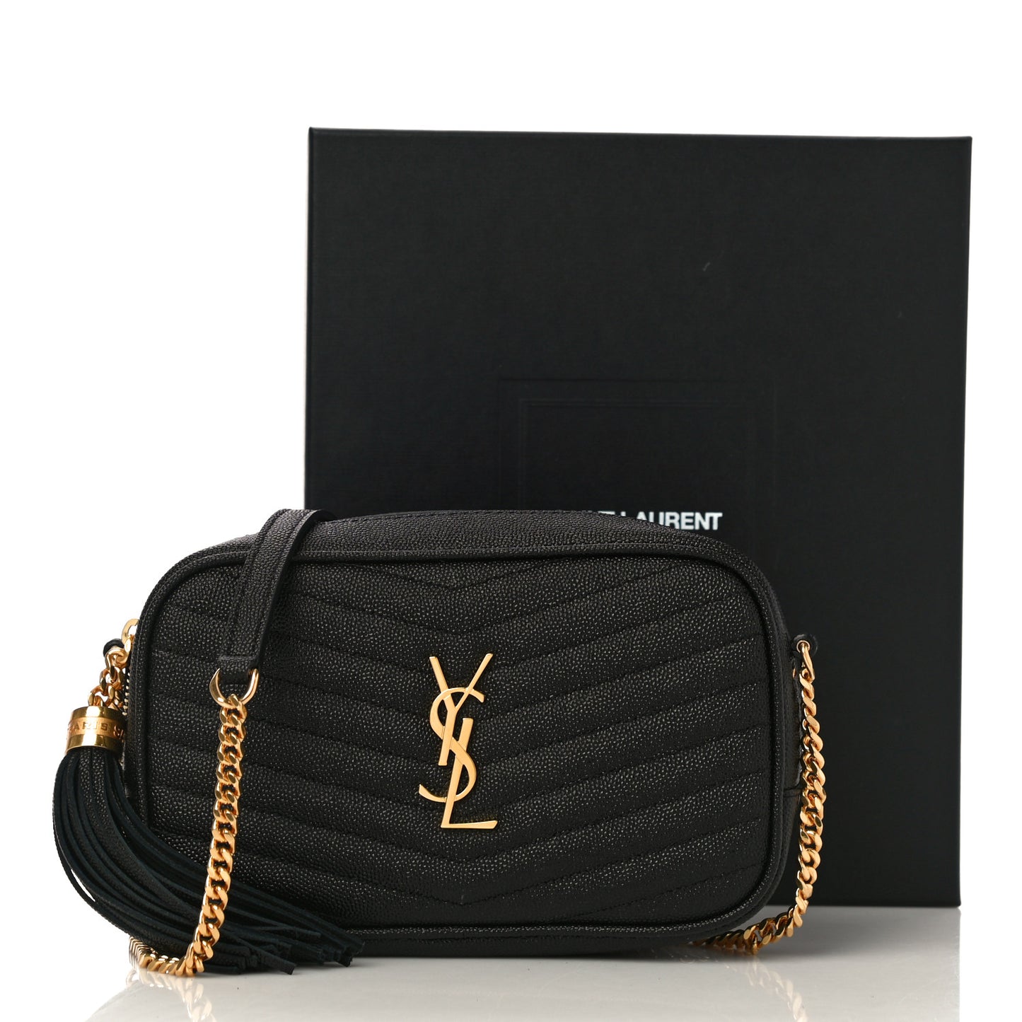 Grain De Poudre Matelasse Monogram Mini Lou Camera Bag Black