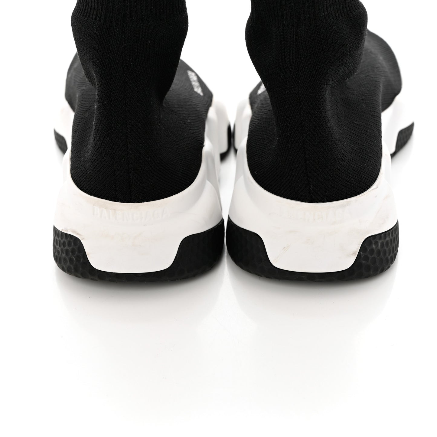 Neoprene Knit Womens Speed Sneakers 38 Black White