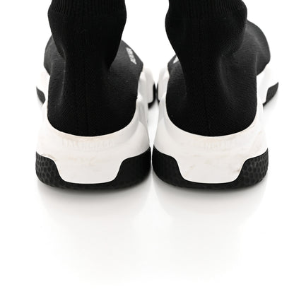Balenciaga Neoprene Knit Womens Speed Sneakers 38 Black White 11 of 11