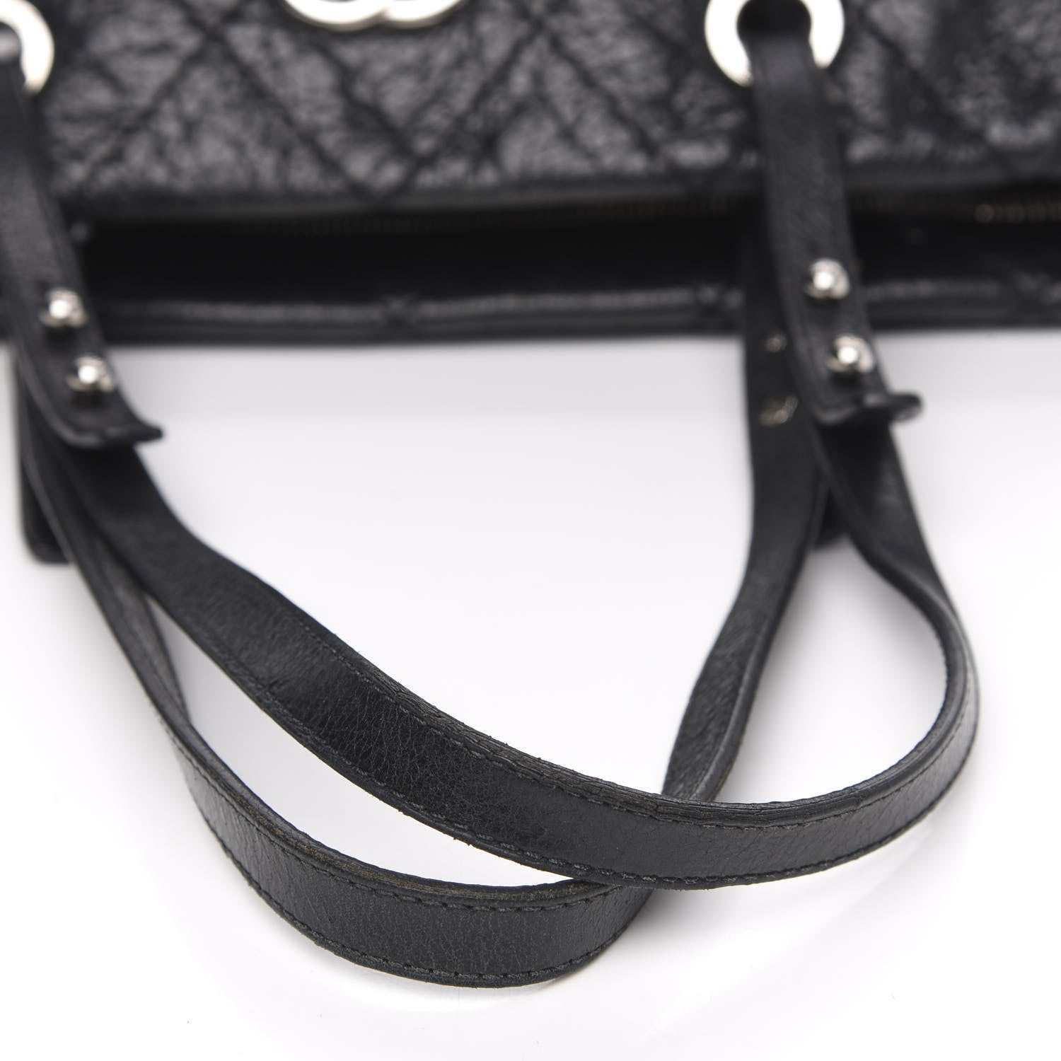 Chanel Glazed Calfskin Large On The Road Tote Black 13 of 14