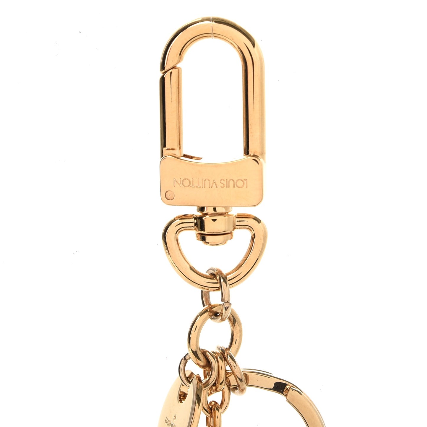 LV Circle Bag Charm Key Holder Gold