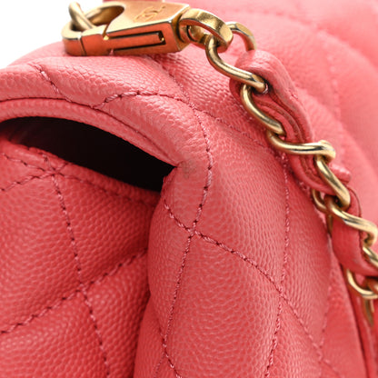 Chanel Caviar Quilted Small Coco Handle Flap Pink 15 of 15