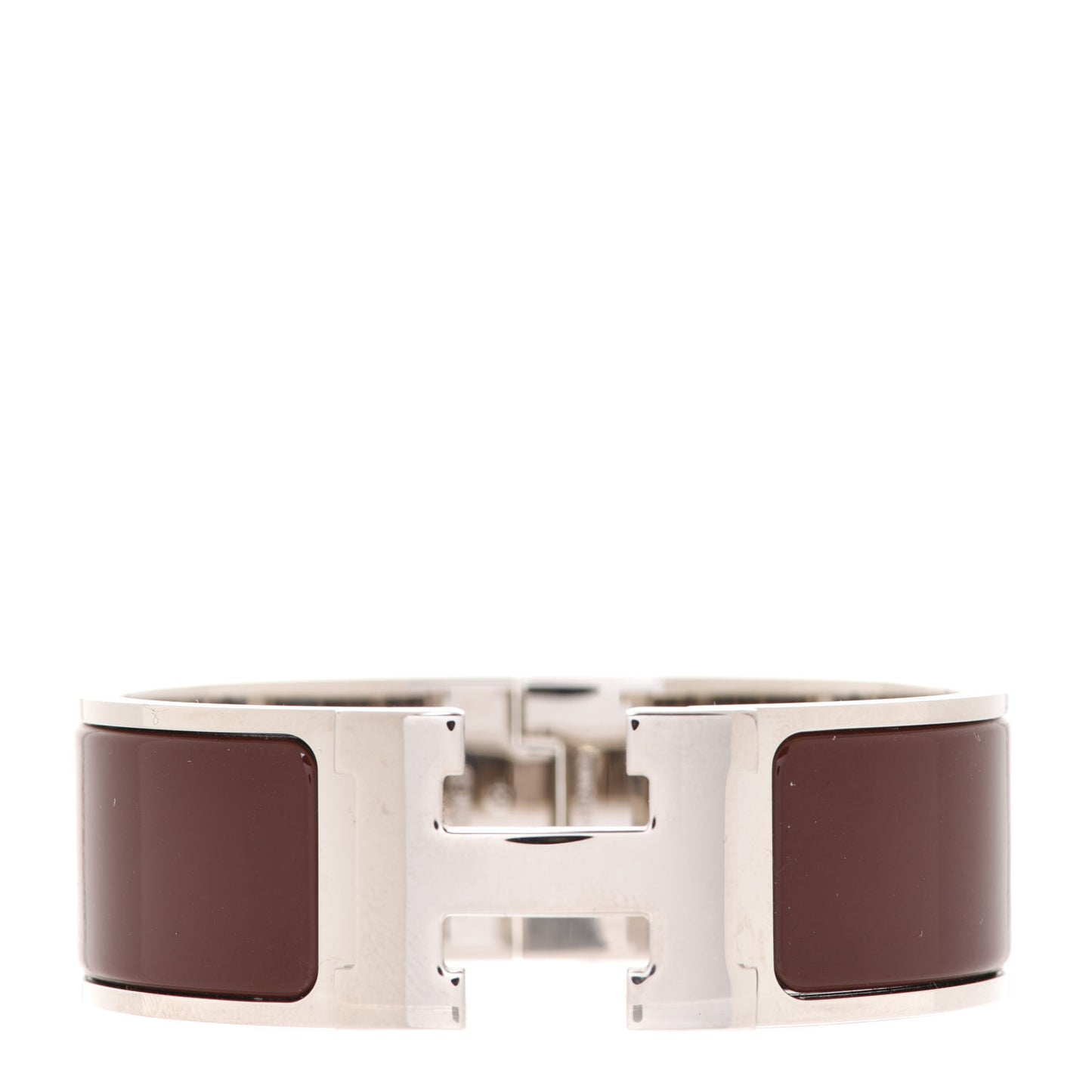 Enamel Wide Clic Clac H Bracelet PM Cacao