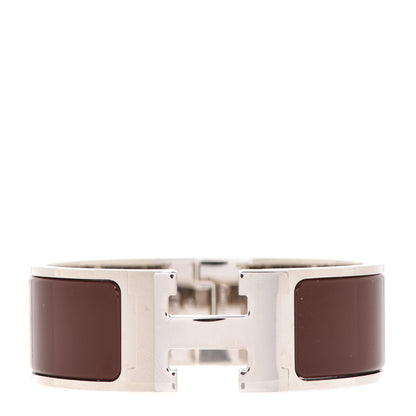 Hermes Enamel Wide Clic Clac H Bracelet PM Cacao 1 of 5
