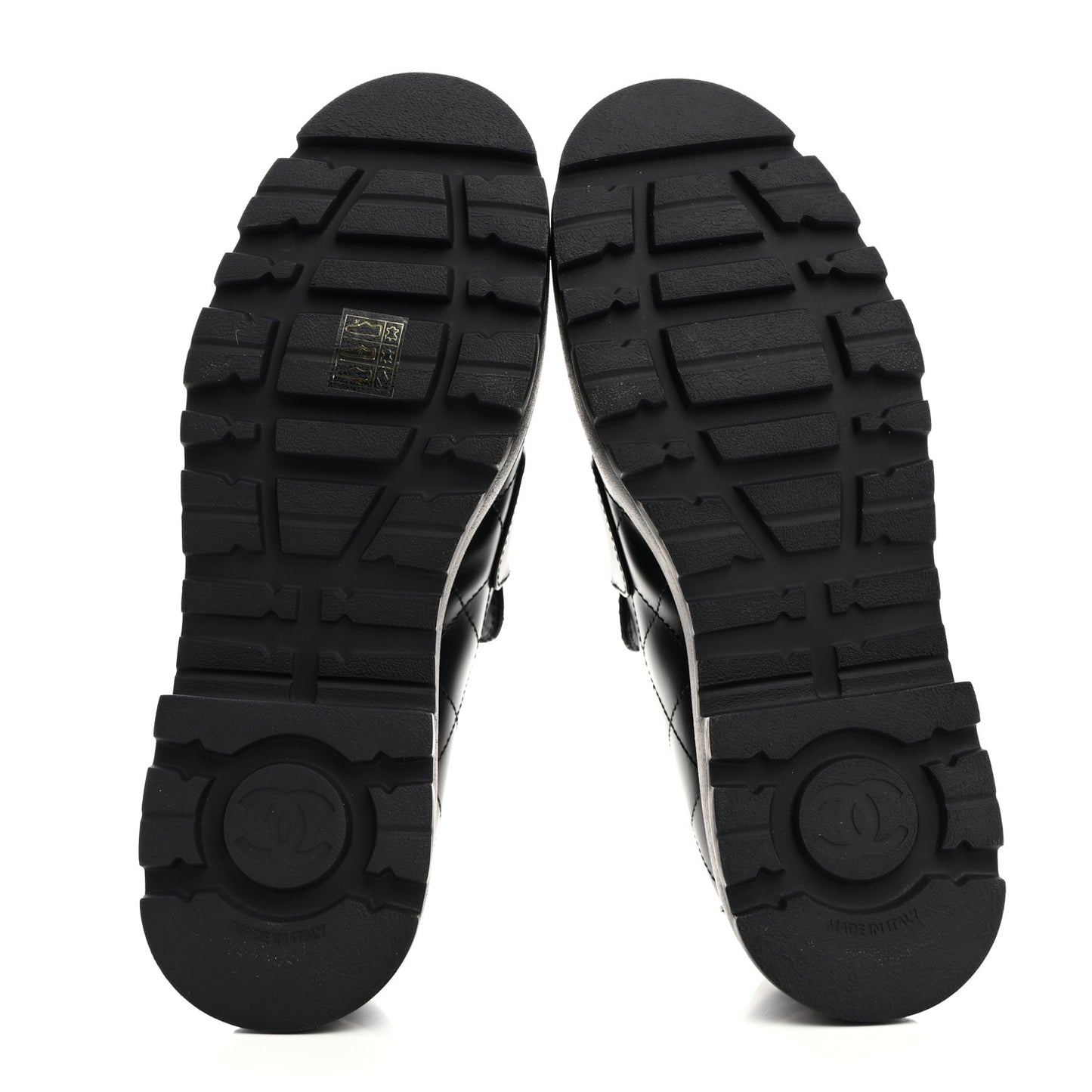 Calfskin Stitched CC Loafers 40.5 Black