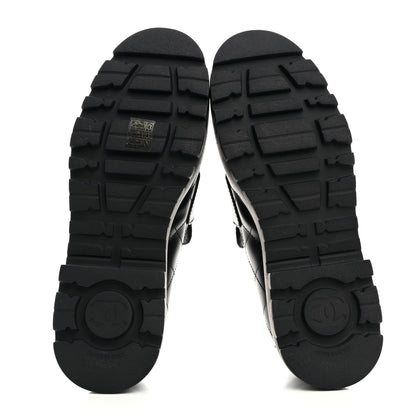 Chanel Calfskin Stitched CC Loafers 40.5 Black 5 of 9