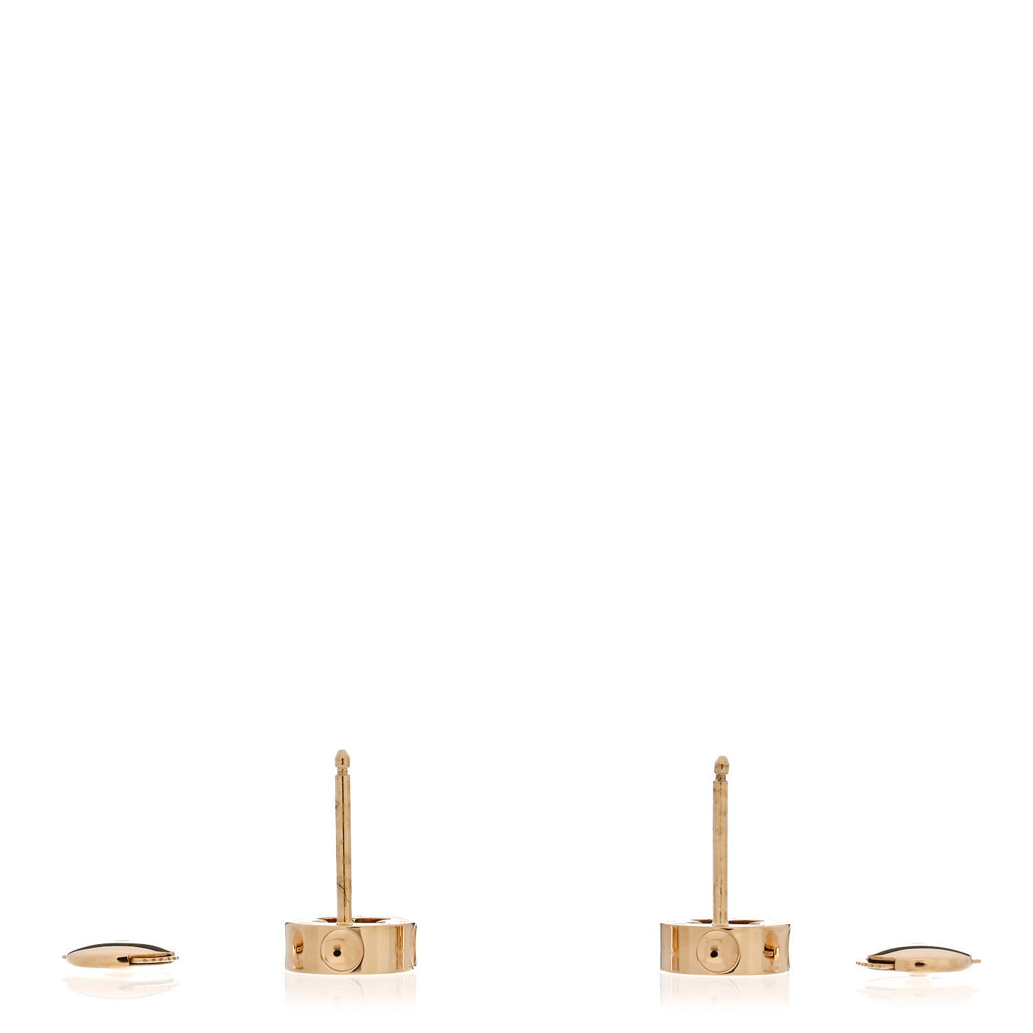 Louis Vuitton 18K Yellow Gold Empreinte Ear Studs Earrings 3 of 5