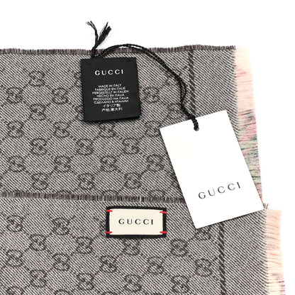 Gucci Wool GG Monogram Miniorophin Scarf Lacquer Pink 4 of 4