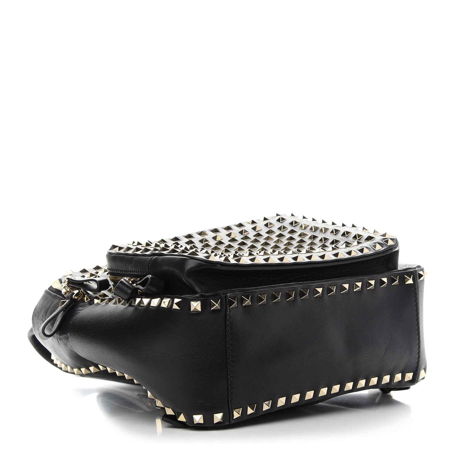 Valentino Garavani Calfskin Medium Rockstud All Over Backpack Black 4 of 8