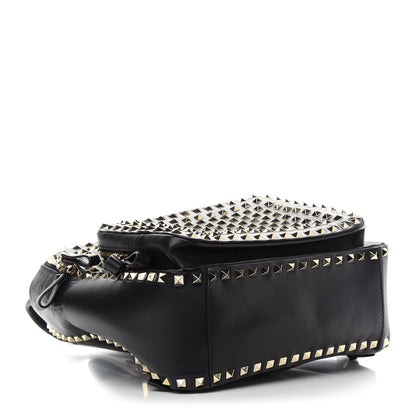 Valentino Garavani Calfskin Medium Rockstud All Over Backpack Black 4 of 8